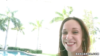 Jada Stevens gets her rear hole reamed and receives cum on her ass cheeks