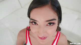 Emily Willis demonstrates her well shaped body