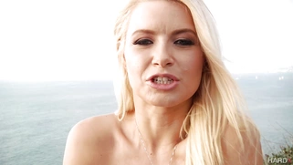 Anikka Albrite in a sexy swimsuit posing outdoor