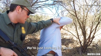 Bella Danger gets arrested and undressed by a border patrol