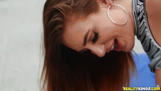 Ella Reese gets fucked doggystyle at the construction site