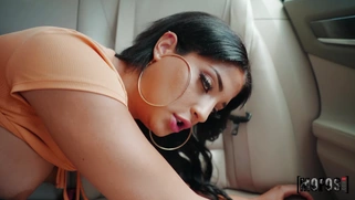 Latina Misty Quinn gets banged doggystyle in the car