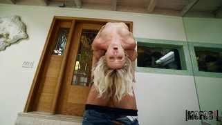 Blonde Natalia Queen is sucking the thick dick