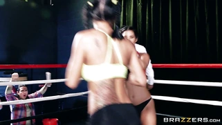Peta Jensen squares off in the ring with the insatiable Eva Lovia