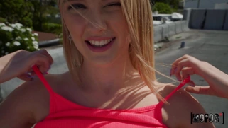 19yo Melody Marks gives nice blowjob outdoors