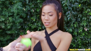 Vina Sky is sucking cock on the tennis court