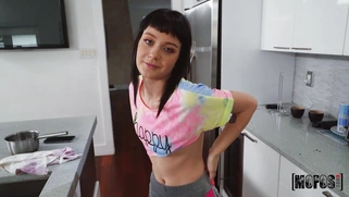 Nala Nova is sucking the thick dick in the kitchen