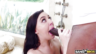 Whitney Wright is sucking the enormous black dick