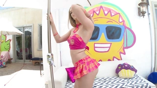 Adorable girl Trisha Parks reveals a perfect, round ass