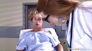 Dr. Veronica Vain seducing her impatient big-dicked patient