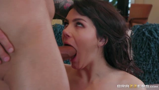 Valentina Nappi on her knees gets face fucked