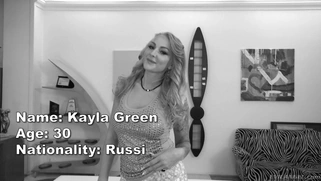 Busty Russian babe Kayla Green is auditioning with Rocco Siffredi