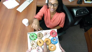 Arianna Knight's boss offering her dick in a box breakfast treats