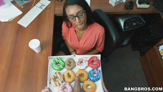 Arianna Knight's boss offering her dick in a box breakfast treats