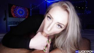 Harley Jade is sucking the cock in POV