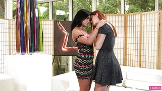 Karlie Montana and Selena Santana are kissing