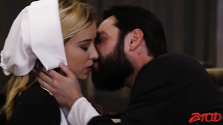 Nun Haley Reed gets her pussy licked by Tommy Pistol