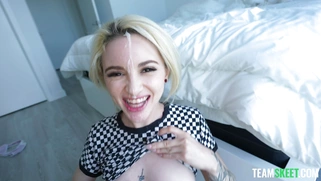 Blonde Lola Fae gets facialed in POV