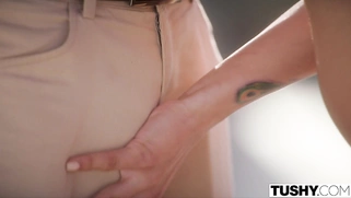 TUSHY Anal-obsessed Vanessa seduces her hot coworker Oliver