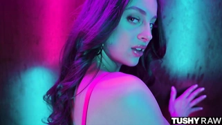 TUSHYRAW Sexy brunette get her tight ass stretched