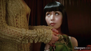 Deeper. Mona leads the ultimate 5-girl reverse gangbang