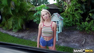 Madison Summers is getting picked up outdoors