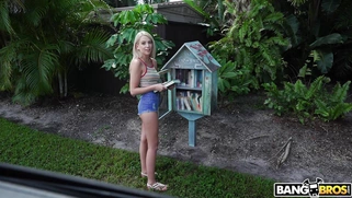 Madison Summers is getting picked up outdoors