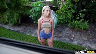 Madison Summers is getting picked up outdoors