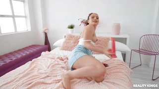 Ariana Van X is fucking her pussy with the dildo