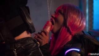 Kiki Minaj is sucking huge cock and licking balls