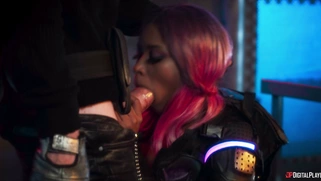 Kiki Minaj is sucking huge cock and licking balls