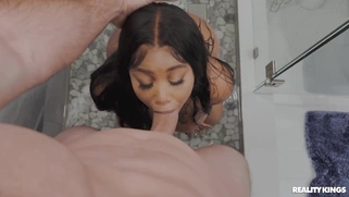 Jordyn Falls is sucking thick dick and licking balls