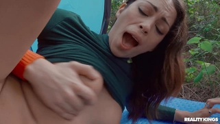 Noa Tevez lying on her side gets ass fucked