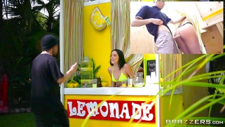 Kristina Rose has anal sex while selling lemonade