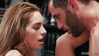Kimmy Granger gets her trimmed pussy fucked on the desk