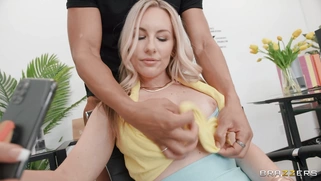 Bunny Madison gets her tits worshipped by Ricky Johnson