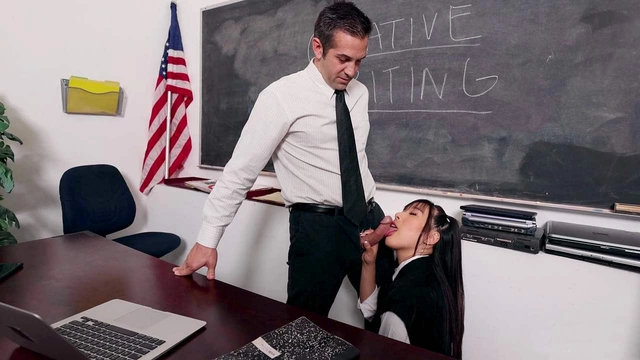 640px x 360px - Elle Lee is sucking teacher's cock in classroom - Porn Movies - 3Movs