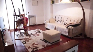 Amateur Milf Maid Stuck In Ladder Big Butt Banged