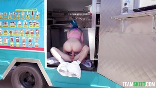 Jewelz Blu rides hard prick in the truck