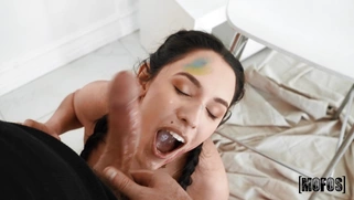 Selena Ivy gets jizz in her mouth after pussy banging