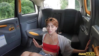 Marina Gold is sucking cock in fake taxi