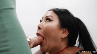 Asian Connie Perignon is sucking big cock in POV