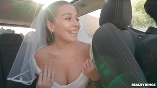 Bride Yae Triplex is sucking chauffeur's cock