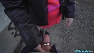 Zoe Doll is sucking cock in POV outdoors