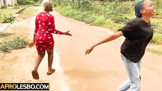 African lesbians dance ending in hot sex