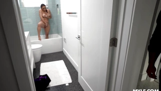 Carmela Clutch is masturbating in the shower