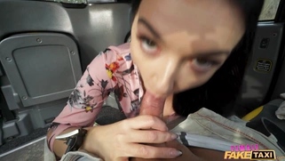 Czech Lady Gang is sucking cock on the backseat