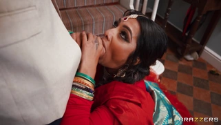 Yasmina Khan is sucking Danny D's huge cock