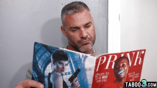 Busty MILF fucked at a public laundromat