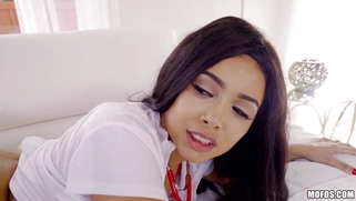 Aaliyah Hadid lets him ram his dick in her twat doggystyle